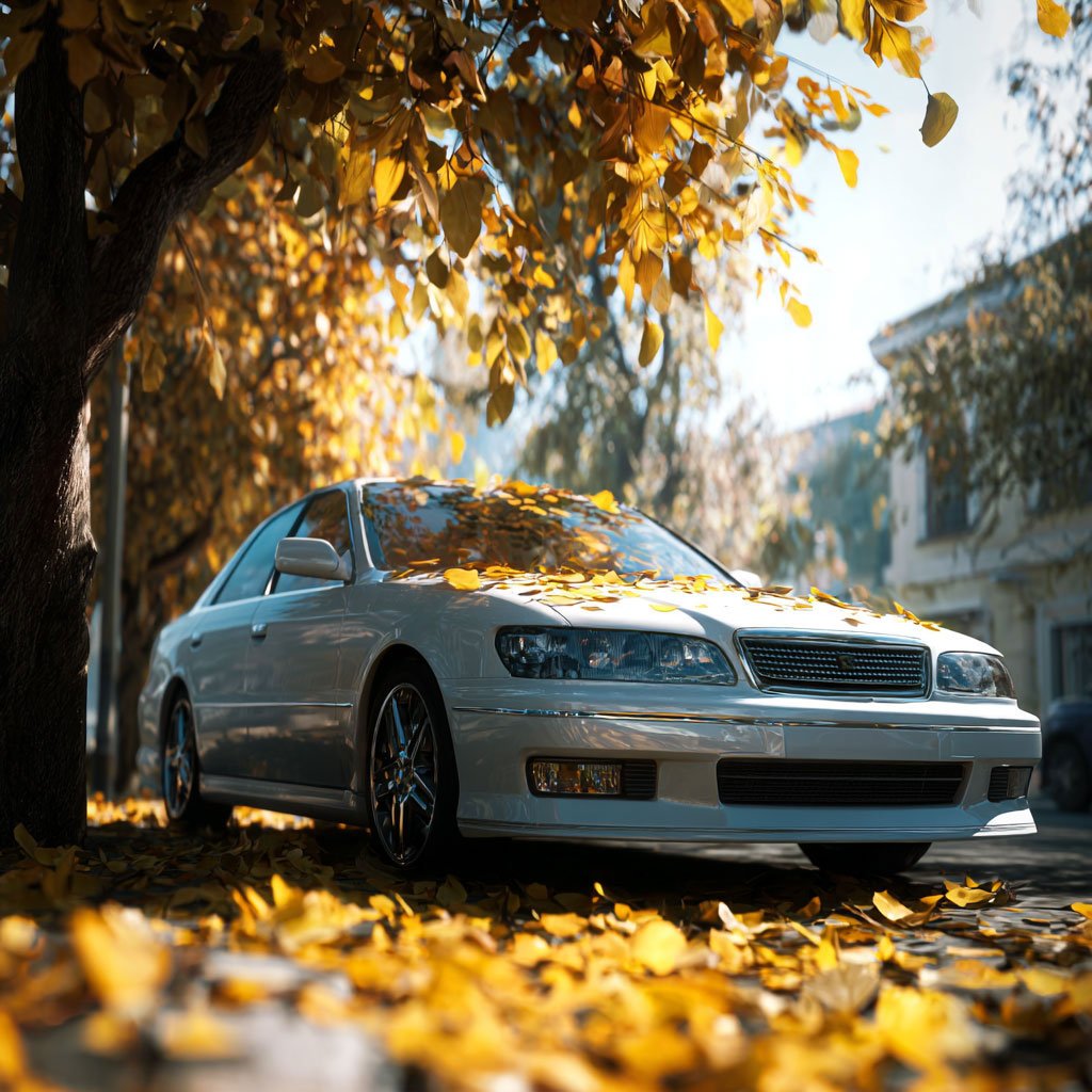 A parked car in the garage with LILEAD smart battery disconnect switch preventing battery drain